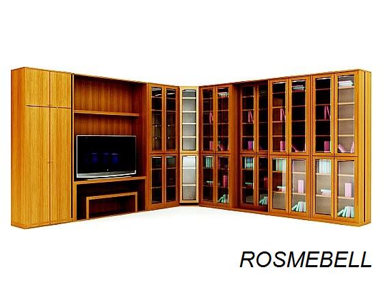 Комплект -10. медиатека угловая раздвижная двухслойная-rosme.