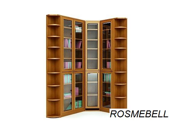 Комплект -6. шкаф для книг угловой-rosmebell.ru.